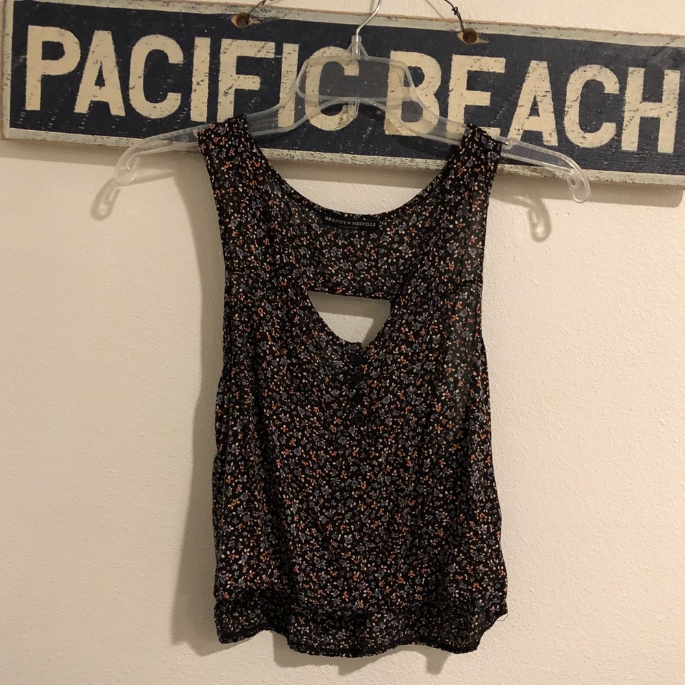 Floral cropped tank